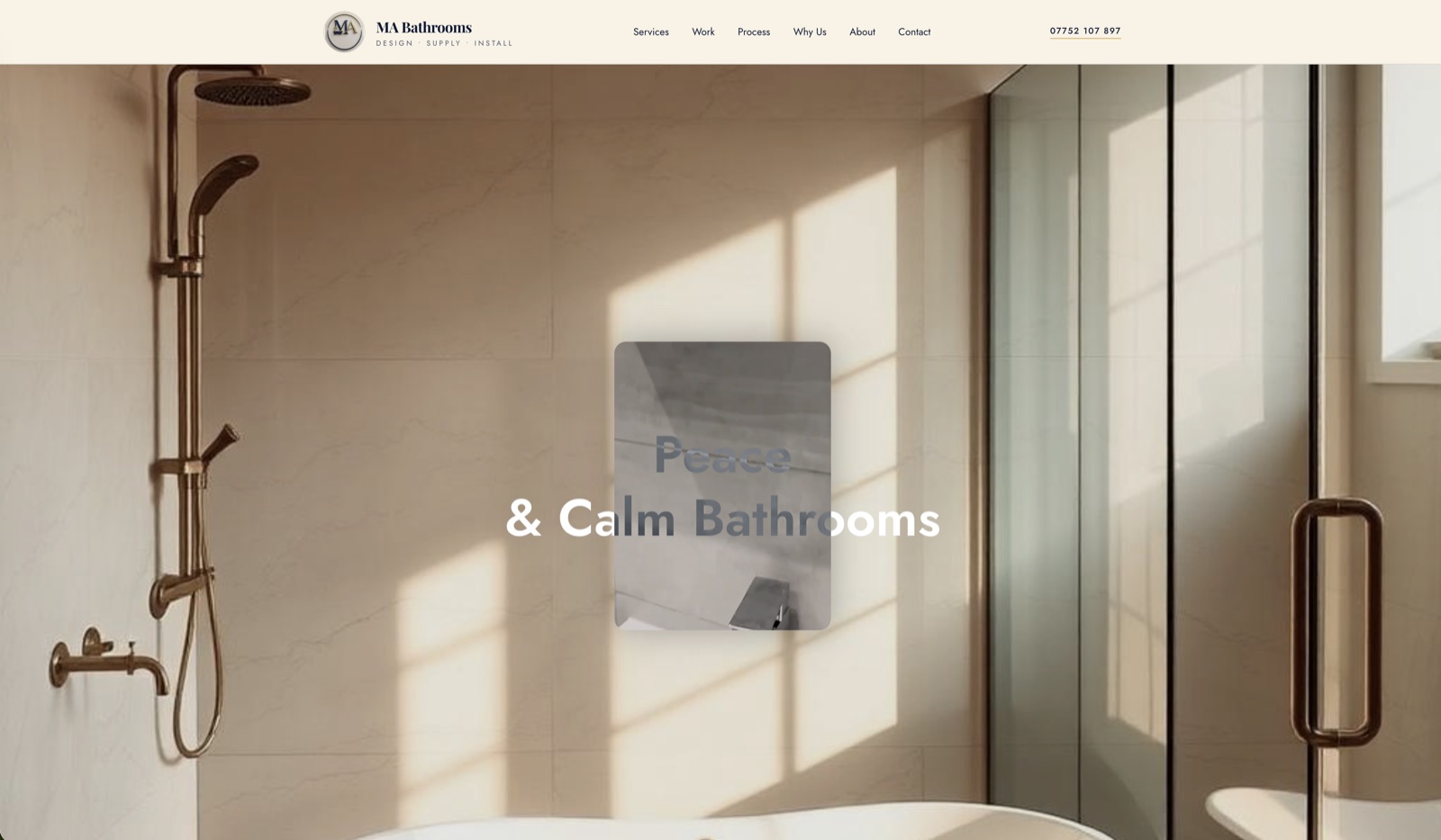 MA Bathroom Renovation website or app screen 1