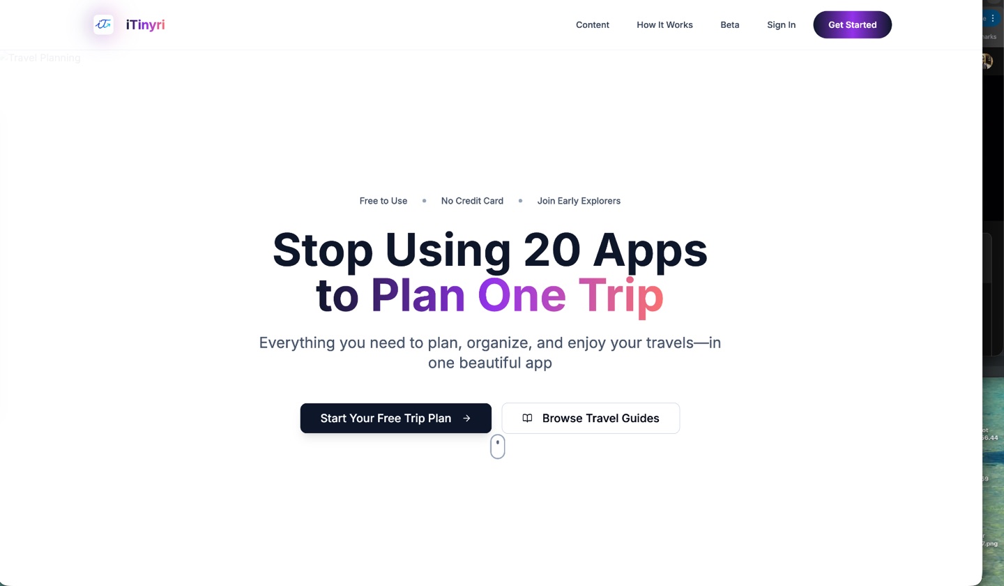 iTinyri website preview