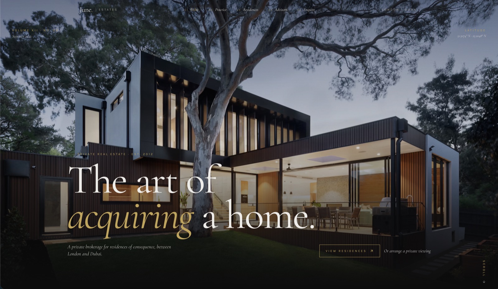 June Estate website or app screen 1